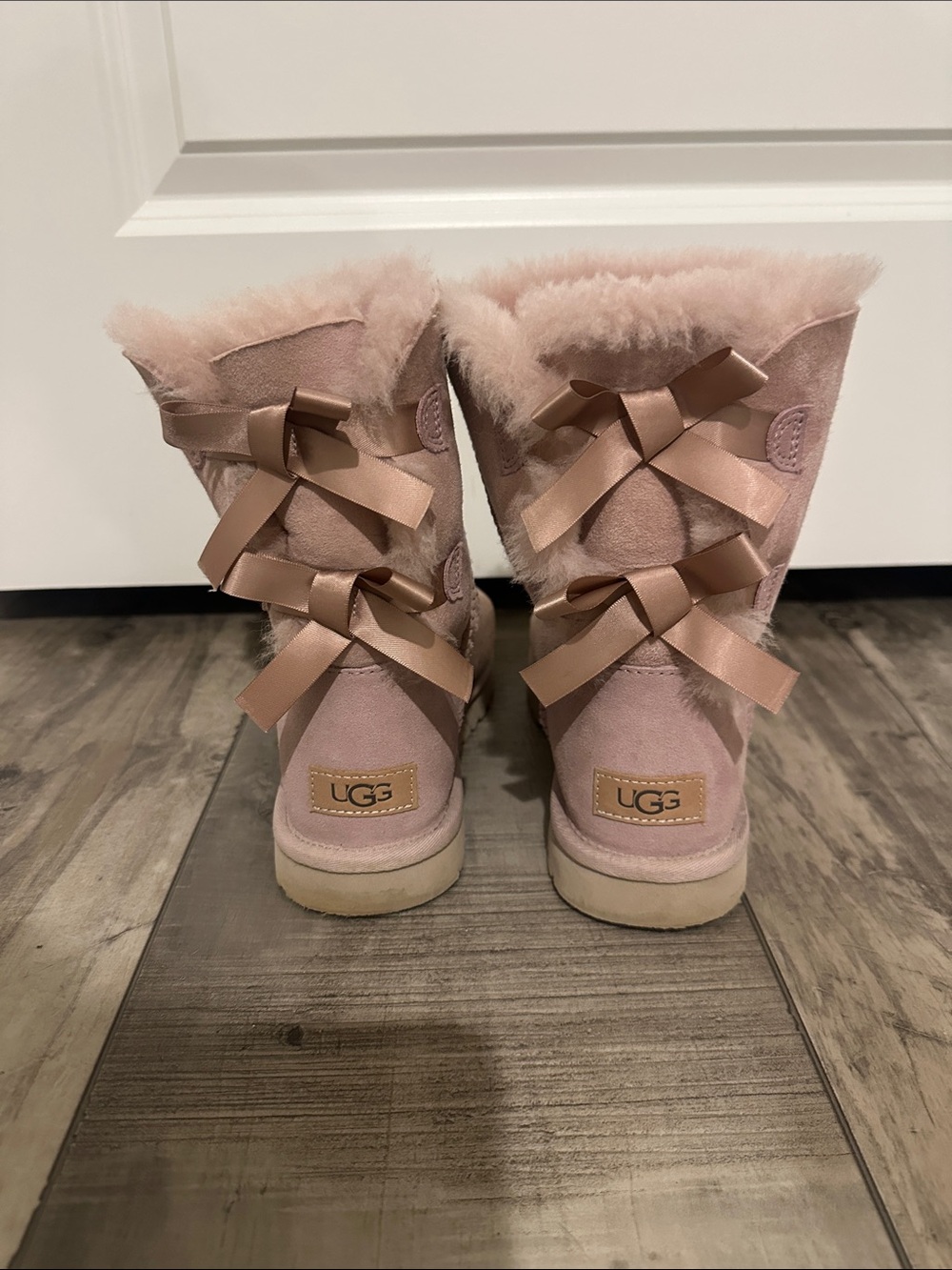 UGG Women's Pink Bailey Bow Winter Boots